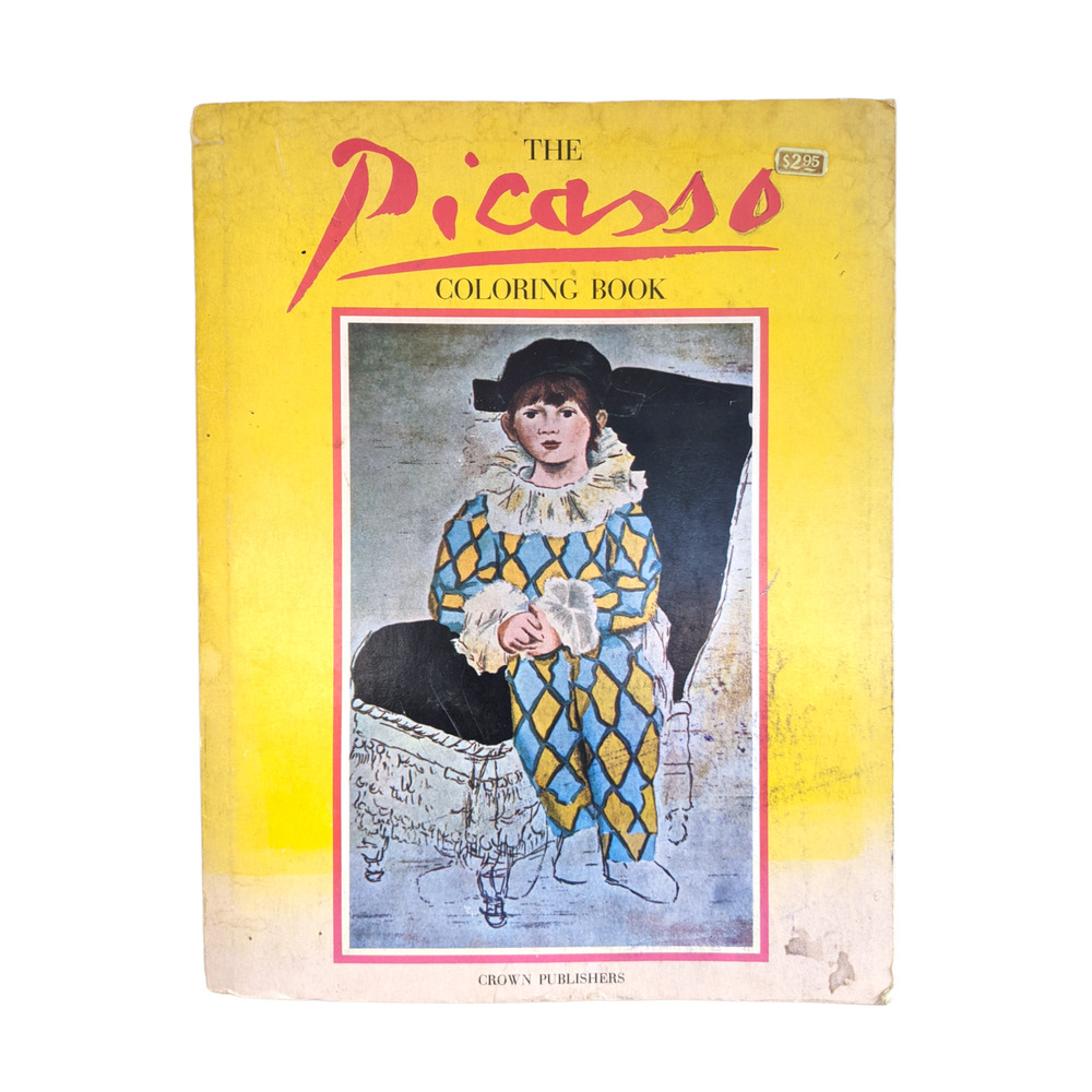 Vtg 1966 THE PICASSO COLORING‎ BOOK; Paintings Rendered in Line by Joseph Solman
